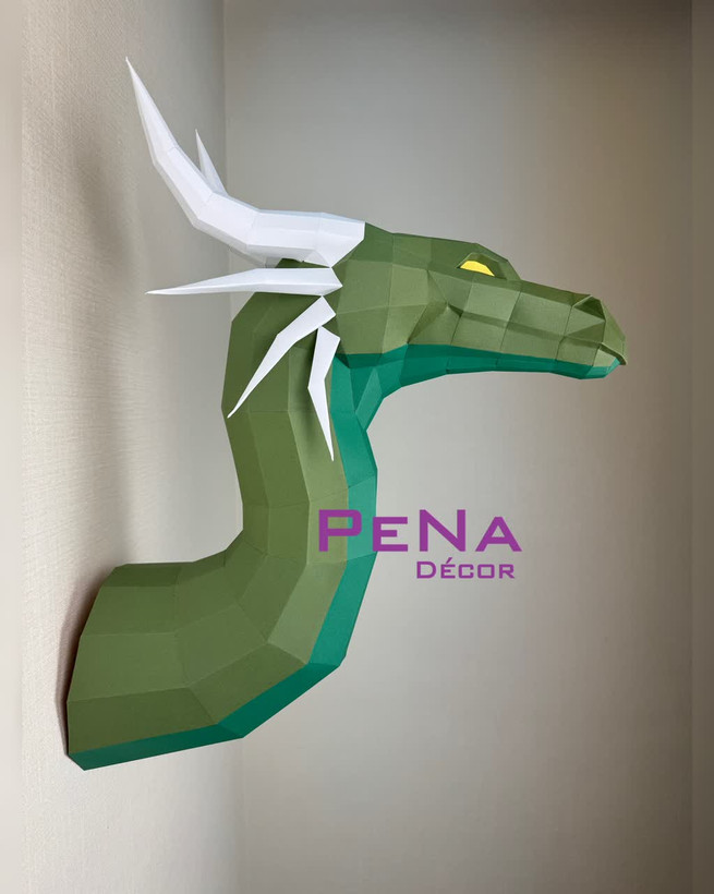 مجسمه دکوراتیو اژدها دیواری