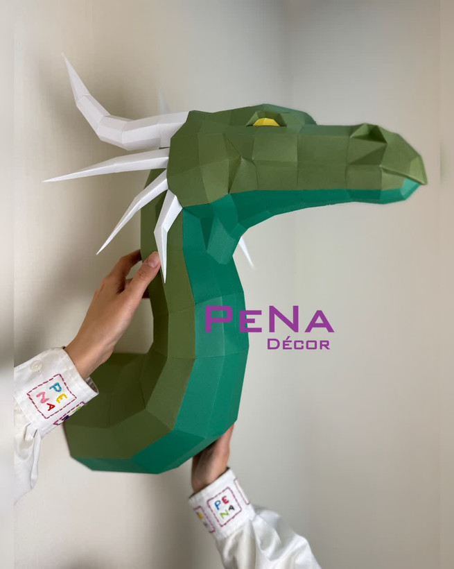 مجسمه دکوراتیو اژدها دیواری