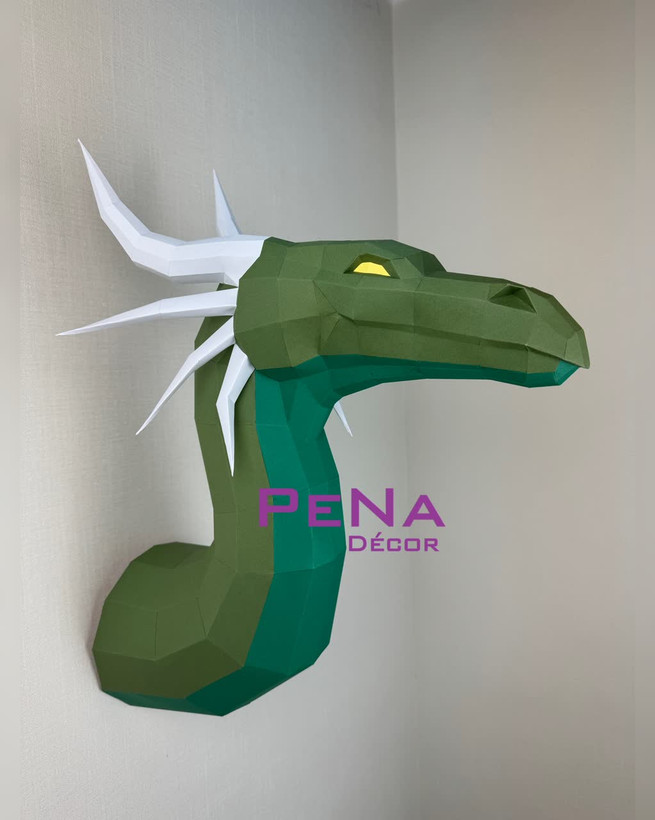 مجسمه دکوراتیو اژدها دیواری