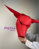 دکور سر مانکن گاو شاخ دار