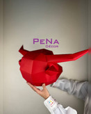 دکور سر مانکن گاو شاخ دار