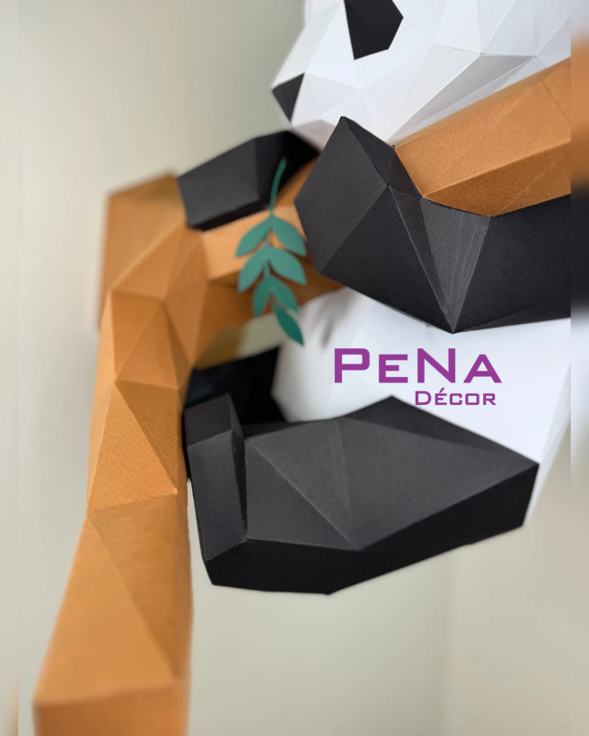 مجسمه دکوراتیو پانی کوتوله ( پاندا روی شاخه )