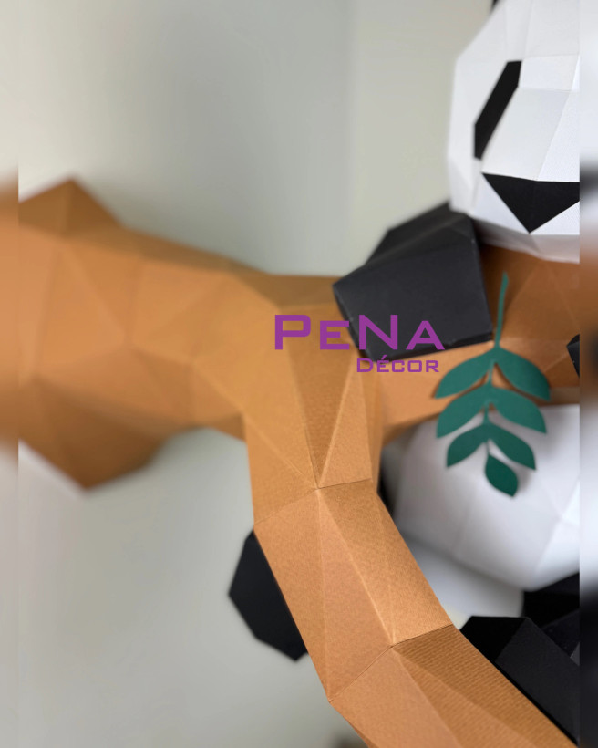 مجسمه دکوراتیو پانی کوتوله ( پاندا روی شاخه )