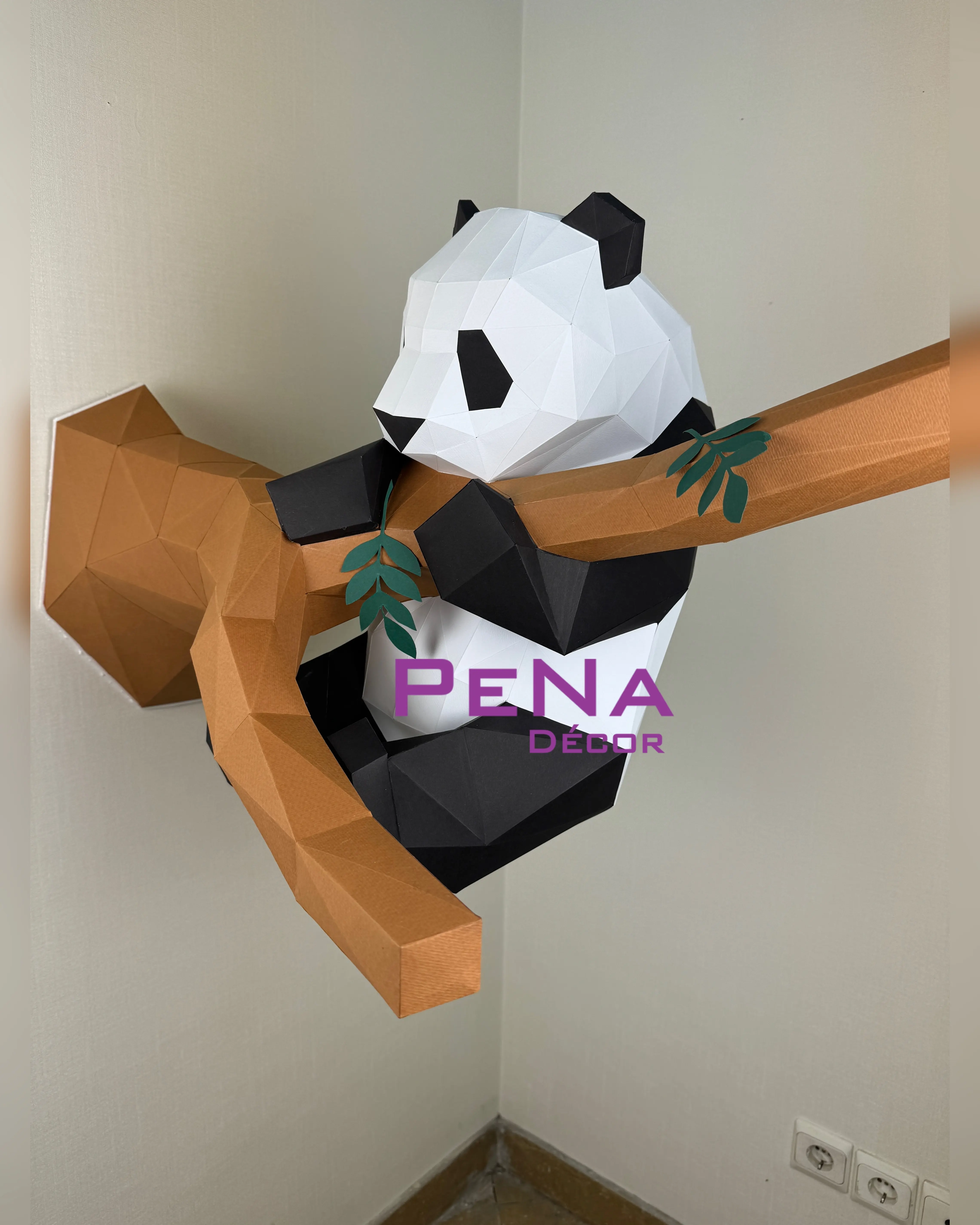 مجسمه دکوراتیو پانی کوتوله ( پاندا روی شاخه )