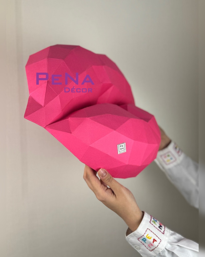 مجسمه دکوراتیو لب غنچه مقوایی