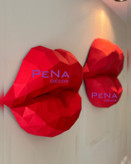 مجسمه دکوراتیو لب غنچه مقوایی