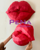 مجسمه دکوراتیو لب غنچه مقوایی