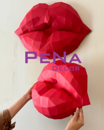 مجسمه دکوراتیو لب غنچه مقوایی